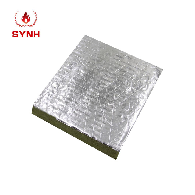 Class A non-combustible insulation material with small thermal conductivity double-sided fireproof aluminum foil rock wool board industry and mining rock wool board in stock