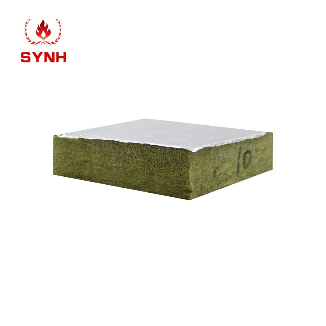 Inorganic fiber insulation material heat-absorbing fire-resistant double-sided ordinary aluminum foil rock wool board for wholesale of multiple models of rock wool board