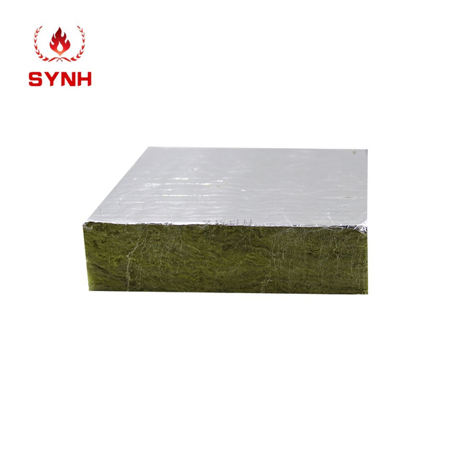 Fire-proof and noise-reducing insulation material, light weight and heat-absorbing, single-sided ordinary aluminum foil rock wool board, multiple models of rock wool board available in stock