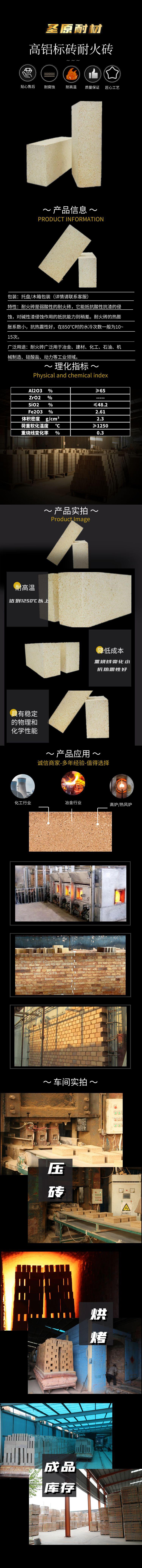 High alumina standard brick
