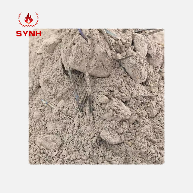 Steel fiber reinforced refractory castable