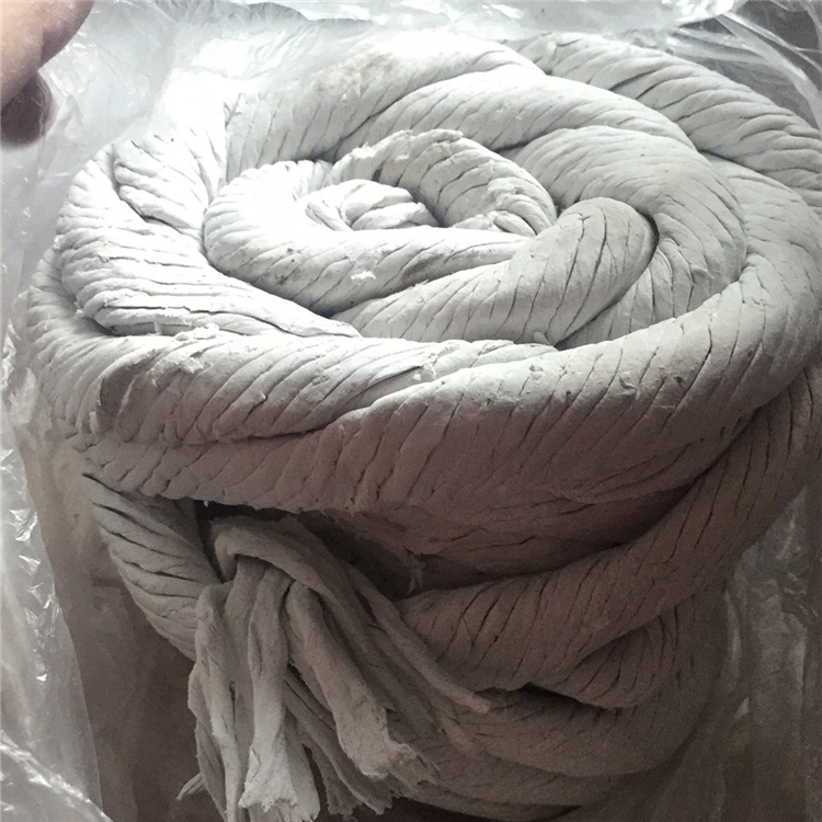 Dust-free asbestos rope