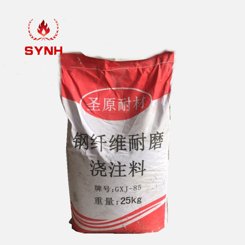 Steel fiber reinforced refractory castable