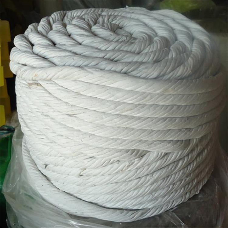 Dust-free asbestos rope