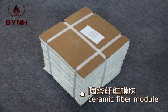 Ceramic fiber modules for industrial kilns